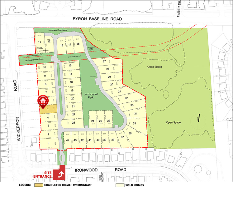 Site Plan for The Ridge At Byron