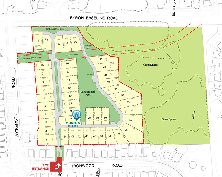Site Plan for The Ridge At Byron